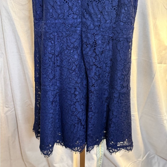 Joie Adisa in Dark Navy Blue Lace Drop Waist Fit & Flare Dress 4 $298 NWT - Picture 7 of 7